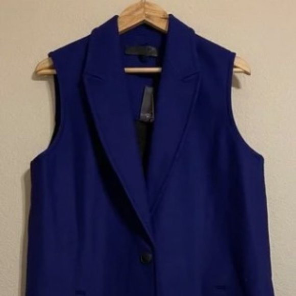 Rag & Bone blue Kaye Wool convertible coat size 6 NWT - Picture 6 of 11